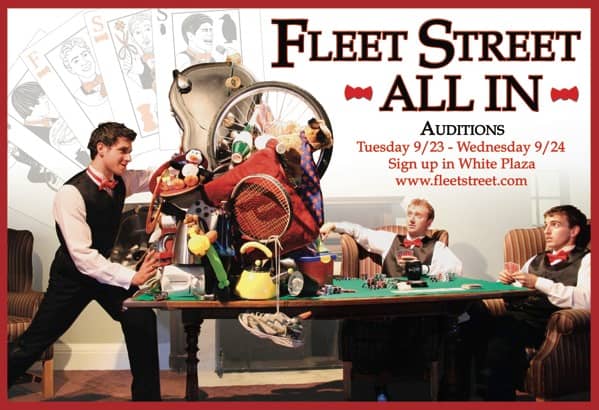 Fall 2008 Fleet Street audition poster - Your voice belongs here