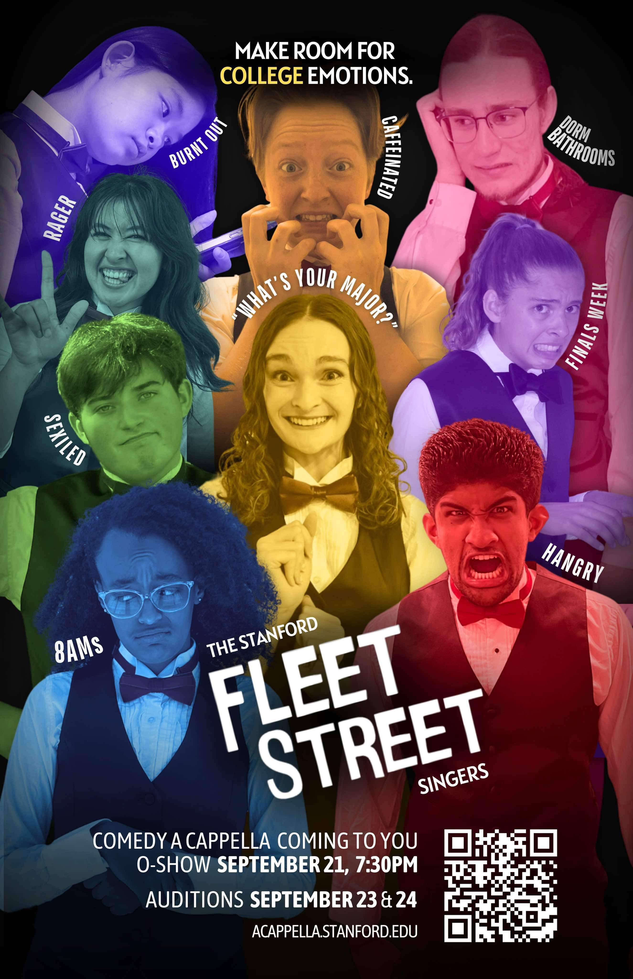 Fleet Street Auditions 2024 Poster - Inside Out Theme