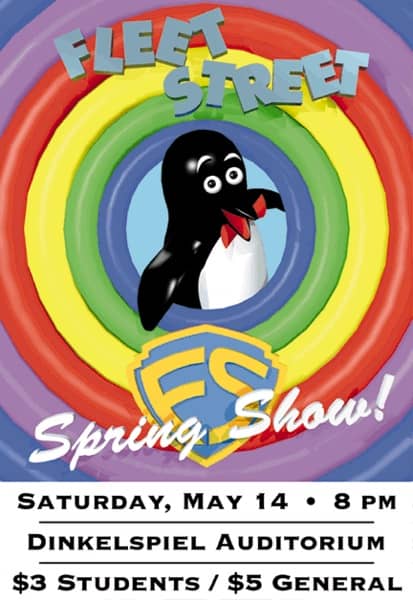 Fleet Street Spring Show 1994 - A whimsical penguin-themed performance at Dinkelspiel Auditorium